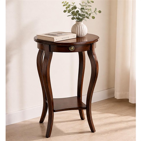 میز تلفن چوبی گرد کد 310